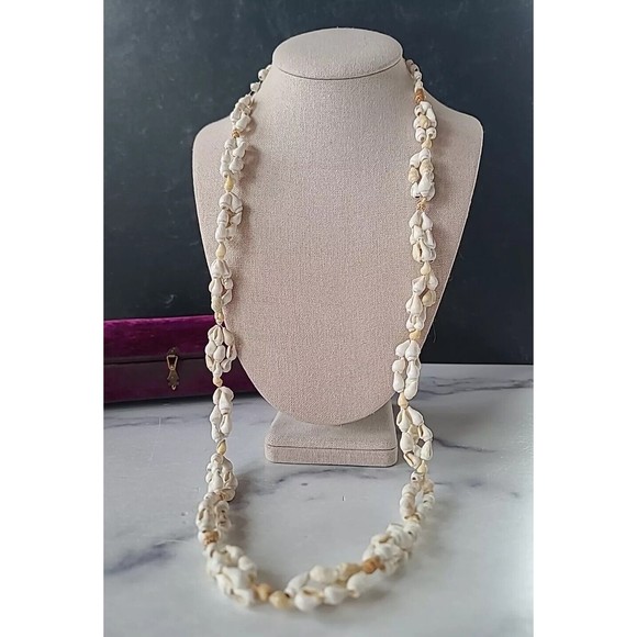 Vintage Shell Beaded Necklace - Picture 1 of 10
